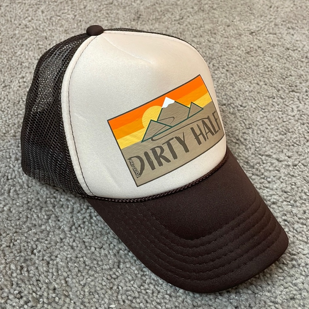NEW trucker ball cap hat with “dirty half” logo.